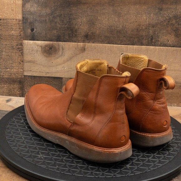 SAMUEL HUBBARD 24 SEVEN 2.0 MENS TAN LEATHER CHELSEA BOOTS PULL ON SIZE 10W - Picture 6 of 9